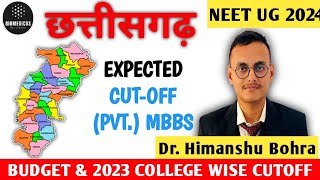 CHATTISGARH PRIVATE MEDICAL COLLEGES CUTOFFS | BUDGET | SEATS | NEET 2024 EXPECTED CUTOFF| #neet2024