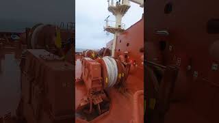 heaving up anchor #containership #ship #anchor #seacargo #lifeatsea #youtubeshorts