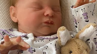 Reborn Laura in a gorgeous Rachel Riley baby grow, and a little chat about my doll collection.