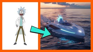 Rick And Morty But Turned Into Speedboat 🚤 All Characters 🔥 2024 ✨