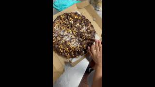 Cutting chocolate peanut cake #shortsvideo #satisfyingvedio #asmr #cooking #foodlover