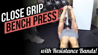 How to Do Close Grip Bench Press with Resistance Bands! Best Resistance Bands Exercises!