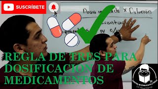 Regla de tres en enfermeria para medicamentos. DOSIFICACIÓN de medicamentos. 💊🩺