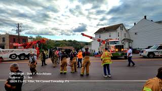 20210929 Trash Truck Rollover, Atlas, Mount Carmel Township, Pa  (Full)