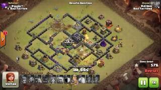 Cv8 dando PT em um Cv9-Clash of Clans