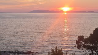 Beautiful sunset at sea