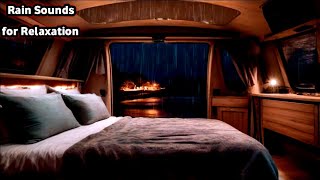 Rain and Thunder Sounds on a Beach Campervan | Relax and Sleep with Nature