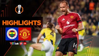 FENERBAHÇE vs MANCHESTER UNITED | Siêu phẩm Eriksen, cay đắng thẻ đỏ Mourinho | Europa League 24/25