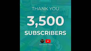 Thank you for support and keep supporting | 3500+ Subscribes. #youtube #status #subscribe #3500