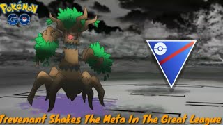 5-0 With *NEW* TREVENANT In The Great League | Pokemon GO | GoBattle League |