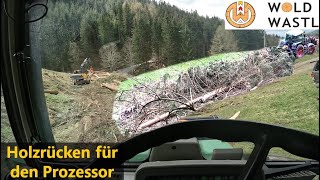 Holzrücken mit Fendt 412 und Uniforest 85G für Volvo Prozessor Woody 50