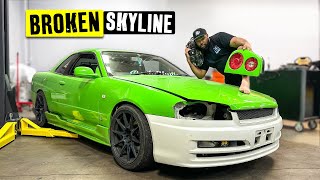 Gary's V8 Swapping his R34 Skyline??