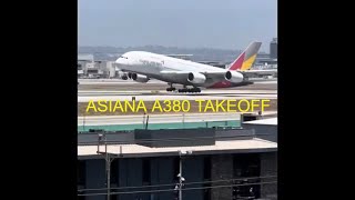 LAX Airport plane Spotting | Asiana A380 Epic Takeoff