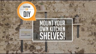 DIY kitchen shelves