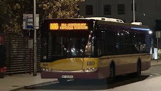 ⚡️[#113] N16 ➡️ PKP Zacisze-Wilno 🚍 Solaris Urbino 12 #1110 - MZA Warszawa sp. z.o.o.⚡️