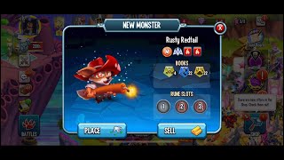 Hatching mythic “Rusty Redtail” egg and levelling up to 100 in monster legends