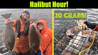 Halibut Hour! Alaskan Halibut Fishing & Dungeness Crabbing - Juneau, Alaska! MAY 2024 #fishing