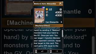 Yu-Gi-Oh Master Duel | Meklord Astro Mekanikle | #Shorts