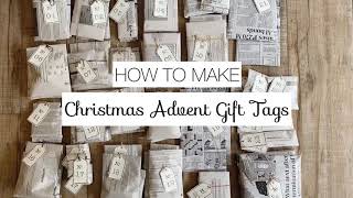 How To Make Advent Calendar Gift Tags