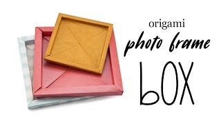 Origami Photo Frame Box Tutorial - Paper Storage - Paper Kawaii