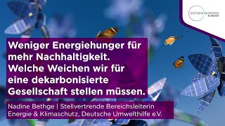 Nadine Bethge (Deutsche Umwelthilfe e.V.) über die Dekarbonisierung der Gesellschaft