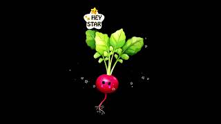 Red Radish Dancing - Dancing Veggie #shorts