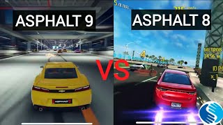 Asphalt 9 Legend VS  Asphalt 8 Airborne Comparison Side By Side (iPhone 5S)