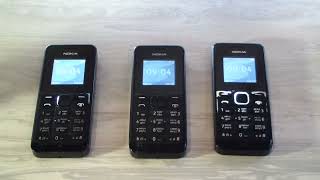 Triple Nokia 105 RM-908 ringing alarm