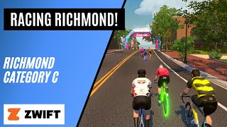 Hitting the Wall in Richmond! // Race Like a Champ Stage 4B // Zwift Race // Cobbled Climbs Reverse