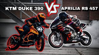 APRILIA RS457🆚KTM DUKE 390💥| COMPARISON video✅ #comparison #review #aprilia #rs457 #duke390 #r3