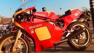 ALTON STATION CAFE Motorcycles with DUCATI Exocita & More NORTON Bikes than you can shake a stick at