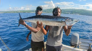 Massive Wahoo Fish Caught On Deep Sea Fishing Trip