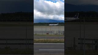 NouvelAir Airbus A320 takeoff at Geneva Airport