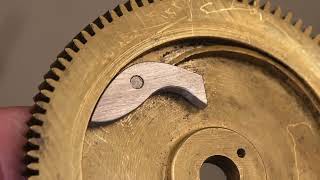 024 - New winding ratchet click for a fusee driven, late 19th century dial clock