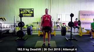 192.5 kg Deadlift | 26 Oct 2015