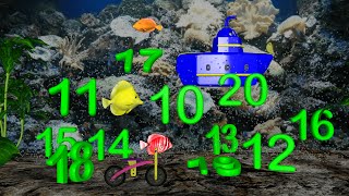 Counting from 10 to 20 Underwater Adventure - Kids Family Videos