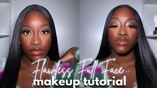 EVERYDAY MAKEUP ROUTINE | Flawless Everyday Makeup Tutorial For Beginners | Dark Skin | Detailed