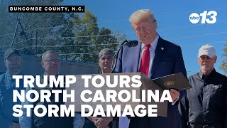 Trump criticizes FEMA response during Helene storm damage tour in North Carolina