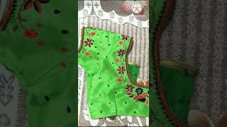 Maggam work beautiful green blouse latest designs 2023 #trending #shorts #maggamwork #blousedesigns