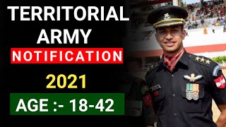 Territorial Army Bharti 2021 | Territorial Army Notification 2021 | Ta Army bharti