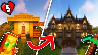 I Transformed my STARTER HOUSE into a MANSION in Minecraft