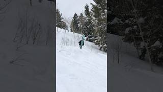 First front flip #ski #skiing #snow #frontflip