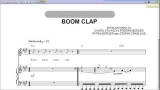 Boom Clap by Charli XCX - Piano Sheet Music:Teaser