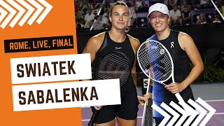 🔴 Iga Świątek 🆚 Aryna Sabalenka | LIVE WTA Rome, Italy Woman