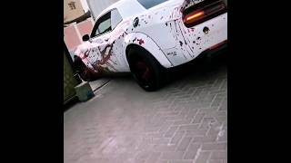 blood splatter hellcat #dodge #challenger #dubai #srt #mopar #hemi #v8 #hellcat #dxb #moparornocar