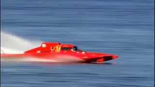 Footage of hydroplane flipping over on test run