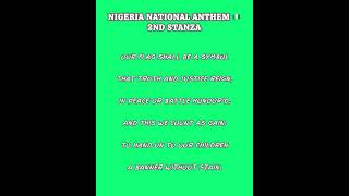 New Nigeria🇳🇬National Anthem 2nd Stanza #youtubeshorts  #newnigerianationalanthem #nationalanthem