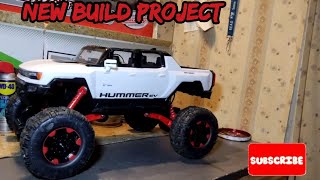 Body Swap on the custom crawler 1/8 scale New Bright Hummer EV and New Home made frame to fit