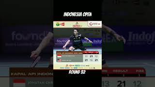 Hasil Badminton INDONESIA di Indonesia Open 2024 round 32 #badminton #bulutangkis #badmintonlovers