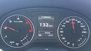 2016 Audi A3 Limousine 2.0 TDI (150hp) fuel consumption at 130km/h